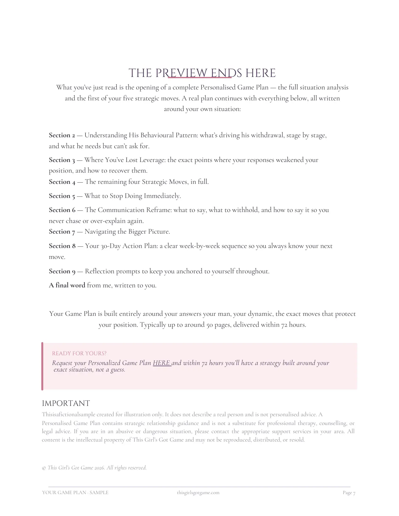 Game Plan page 7